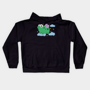 Frog with Wings Flies Kids Hoodie